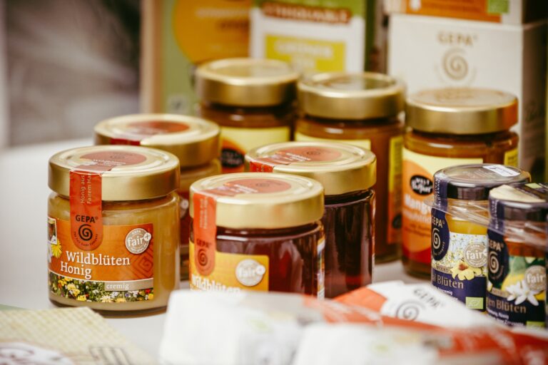 Fai­re Woche: Ver­kaufs­stand und Vortrag